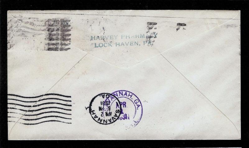 FIRST FLIGHT COVER Florence SC Savannah GA #AM 19 Beacon Rocky Mtns 5c #C11 1931