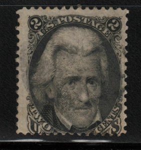 1863 Andrew Jackson Sc 73 sound used single 2c black CV $55  Black Jack (E