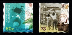 Cocos Islands 2013 Barrel Mail  Set of 2 MNH