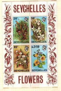 Seychelles Scott 283a  MNH** Flower souvenir sheet