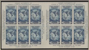 1935 Sc 768 Farley imperf Byrd Antarctic - block of 12 - 2 sheets horizontal (V9