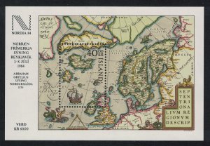 Iceland Map of North Atlantic by Abraham Ortelius MS 1984 MNH SG#MS645