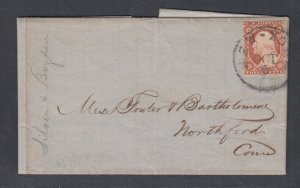 US #10 Orange Brown on cover palted SCARCE 89R1e Early cv$260.00