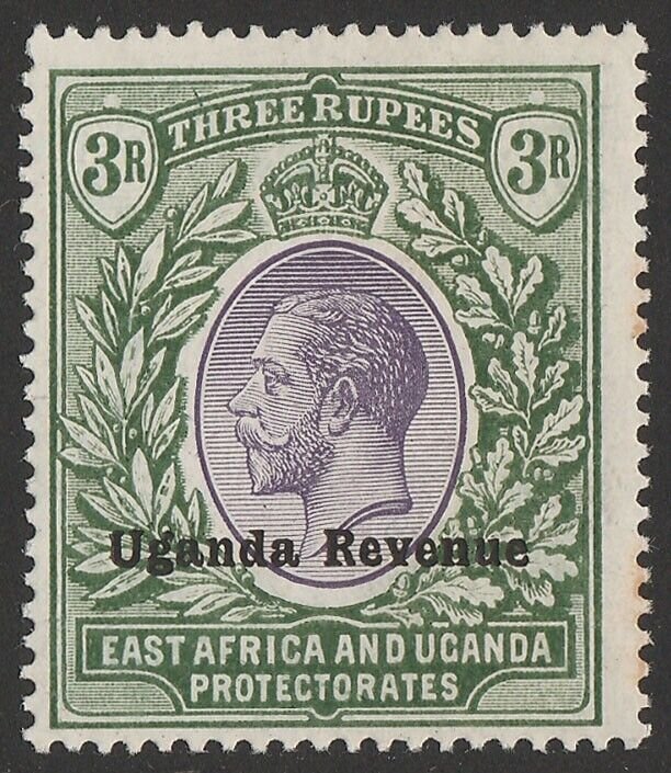 UGANDA 1912 'Uganda Revenue' on KGV 3R wmk mult crown. MNH **. Very rare mint.