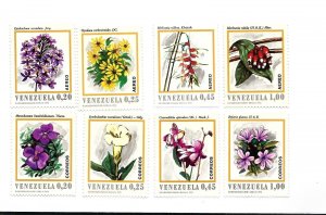 VENEZUELA 1970 FLORA AND FAUNA FLOWERS BIRDS NATURE SET OF 8 VALUES MINT NH