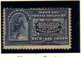 #E5 used 10c Messenger blue 1885-1917 Issue