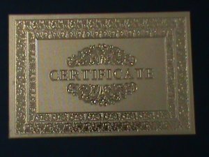 ​UNITED STATES- 24 KARAT GOLD REPLICA $1000 SILVER DOLLARS-VF WITH CERTIFICATE