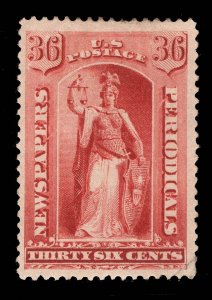 MOMEN: US STAMPS #PR65 RED NEWSPAPER MINT OG H $1,000 LOT #80805*