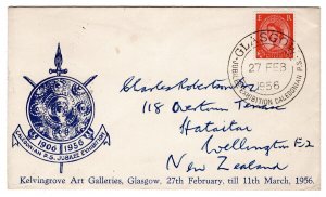 (I.B) Cinderella Collection : Stamp Exhibition Cover (Glasgow 1956) 