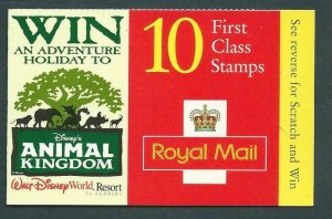 HD45 1998 Disney's Animal Kingdom 10 x 1st Class NVI Booklet - Cylinder B14