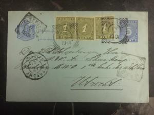 1901 Malang Netherlands Indies Postal Stationary Uprated Cover