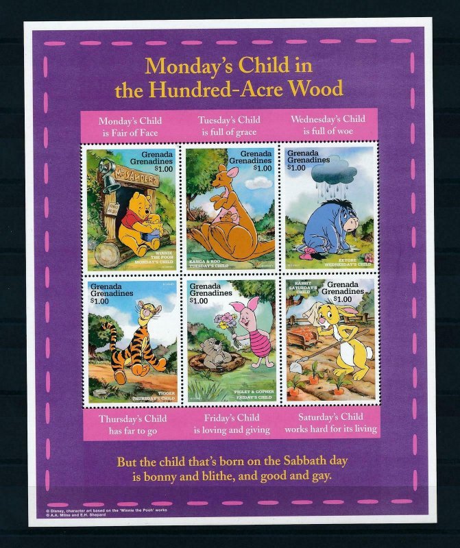 [22616] Grenada Grenadines 1997 Disney Winnie the Pooh and friends MNH