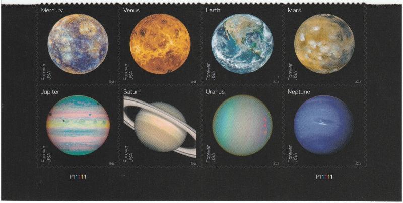 US 5069-5076 5076a Views of Our Planets F plate block 8 MNH 2016
