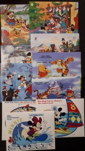 Disney - LOT of 10 different blocks Antigua & Barbuda ** MNH