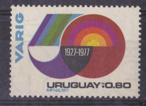 URUGUAY Sc#976 MNH STAMP Varig airways 50th anniversary