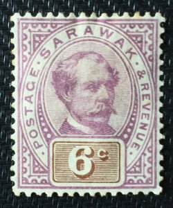 1888 Sarawak Sir Charles Brooke 6c MH SG#13 M4238