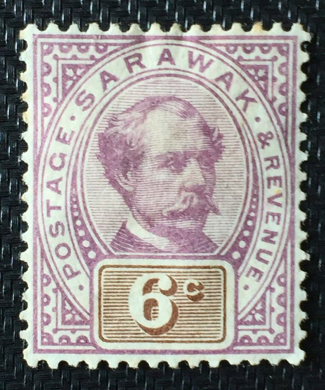 1888 Sarawak Sir Charles Brooke 6c MH SG#13 M4238