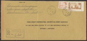 1969 Registered Cover Lanoraie PQ to Ottawa Montreal & North Bay/ RPO