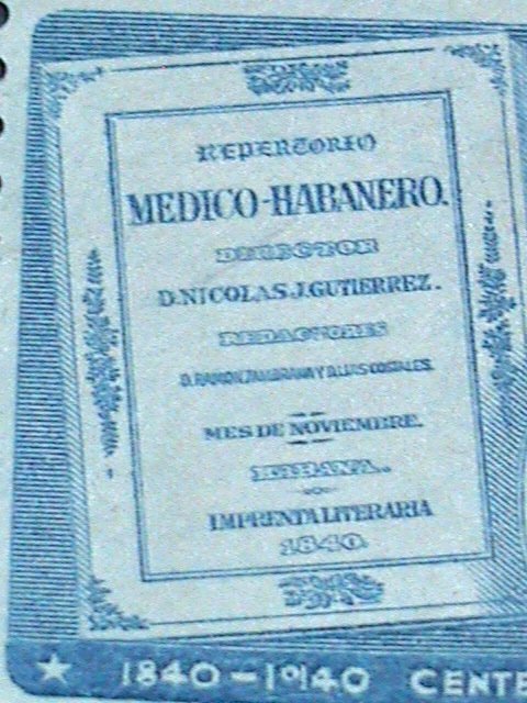 ​CUBA-1940 SC#364-5 DR. NICOLAS GUTIERREZ- CUBA USED VERY OLD STAMP-VERY FINE