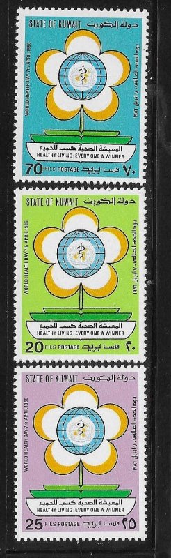 Kuwait 1986 World Health Day Sc 1010-1012 MNH A2429