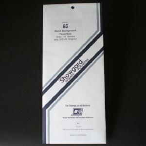 Showgard Stamp Mount Size 66/240 mm - BLACK (Pack of 10) (66x240  66mm)  STRIP
