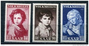 Germany SAAR 1952 Sc B92-4 Mi 338-0 MNH Art Children Portraits