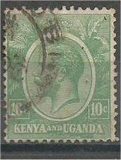 KENYA and UGANDA, 1927, used 5c, King George V, Scott 20