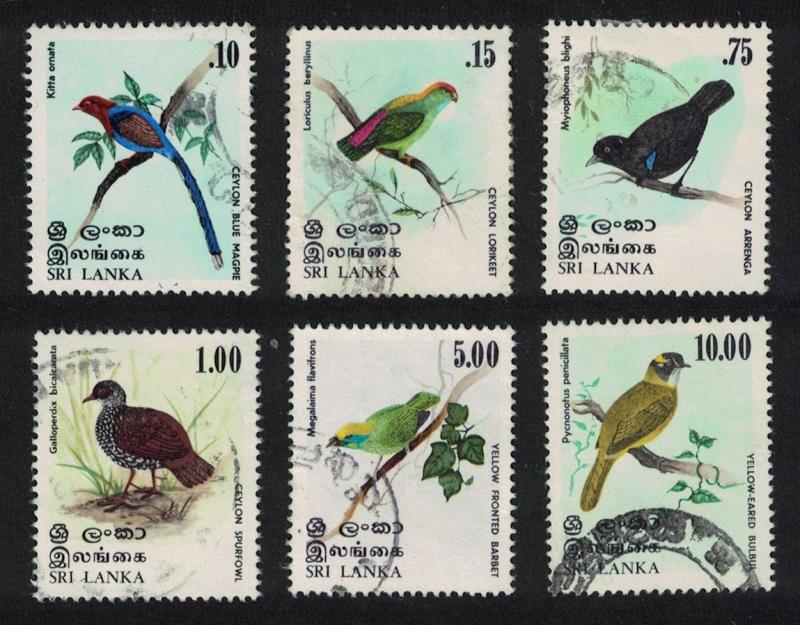 Sri Lanka Birds 1st series 6v canc SG#684-689