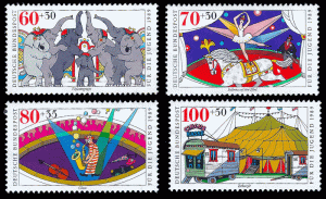Germany FRG 1989 Sc B678-81 mng The Circus
