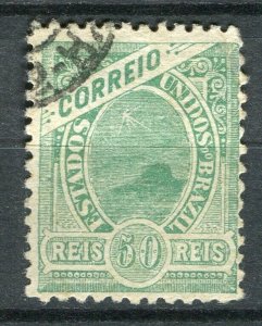BRAZIL; 1890s classic Liberty Head issue fine used 50r. value