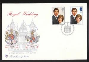 Great Britain 950-951 Royal Wedding 1981 (Stuart) U/A FDC  