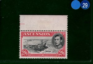 ASCENSION KGVI Stamp SG.45c 2s.6d p13 UMM MNH Marginal 1944 Cat £27+ BLBLUE29