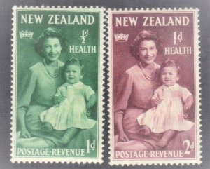 NEW ZEALAND SC# B36,B37 MNH 1 p+1/2p,2p+1p 1949