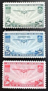 US #C20-C22 MH F/VF TransPacific Airmail 1935 SCV~$20 [R1126]