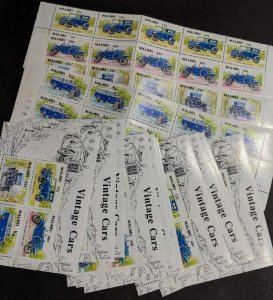 EDW1949SELL : MALAWI 1990 Scott #562-65, 565a Cars 10 Cplt sets & 10 S/S VF MNH