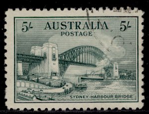 AUSTRALIA GV SG143, 5s blue-green, FINE USED. Cat £225.