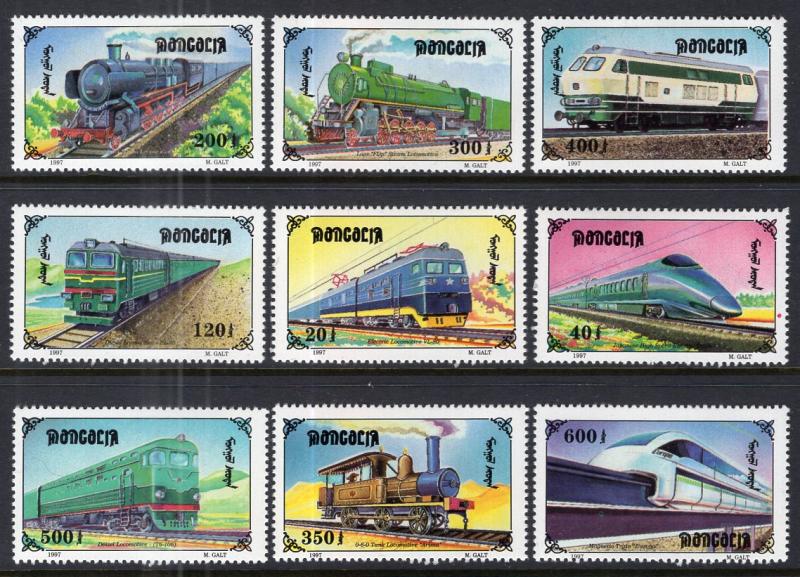 Mongolia 2255A-2255I Trains MNH VF