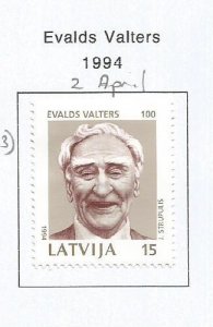 LATVIA - 1994 - Evald Valters - Perf Single Stamp - Mint Lightly Hinged