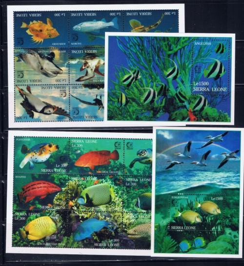 Sierra Leone 1799-1802 NH 1995 Marine Life Sheets