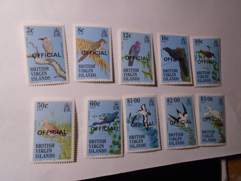 Virgin Islands  Birds    # O17/19/21/23/28-33 MNH