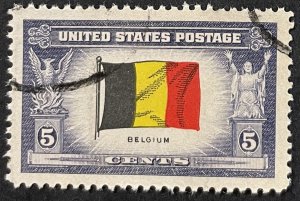 US #914 Used VF - Belgium 1943-1944 [B21.1.3]