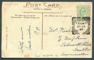 GREAT BRITAIN SQUARED CIRCLE CANCEL BEER ON POSTCARD