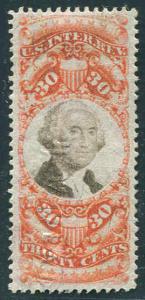 US Revenue R140 30¢ Orange & Black Very Fine Centering