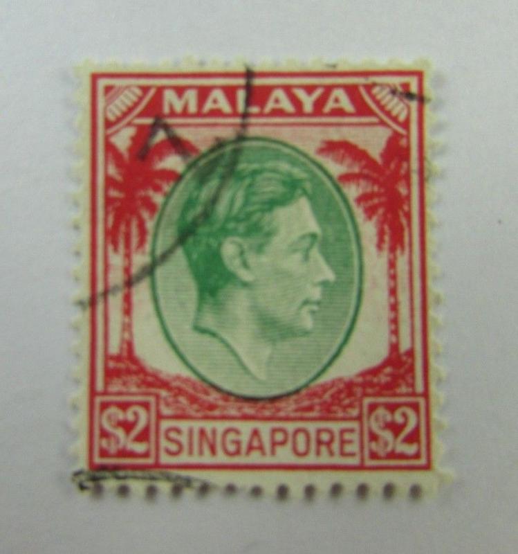 1937 Malaya Singapore  SC #19  KGVI used stamp