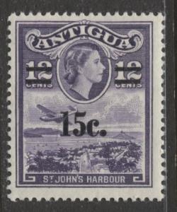 Antigua - Scott 152 - Surcharge - 1965 - MNH - Single 15c on a 12c Stamp