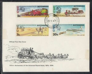 Botswana Scott 110-3 FDC - UPU Centennial