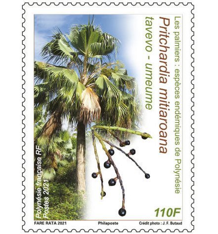 2021 Fr Polynesia Palm Trees (2) (Scott 1263-64) MNH