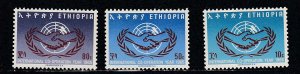 Ethiopia # 449-451, Int'l Cooperation, Mint NH, 1/2 Cat