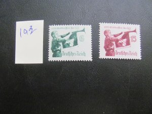 Germany 1935 MNH SC 463-464 SET XF 25 EUROS (193)