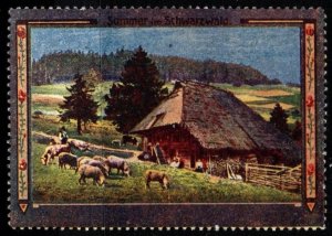 Vintage Germany Poster Stamp Summer In The Black Forest